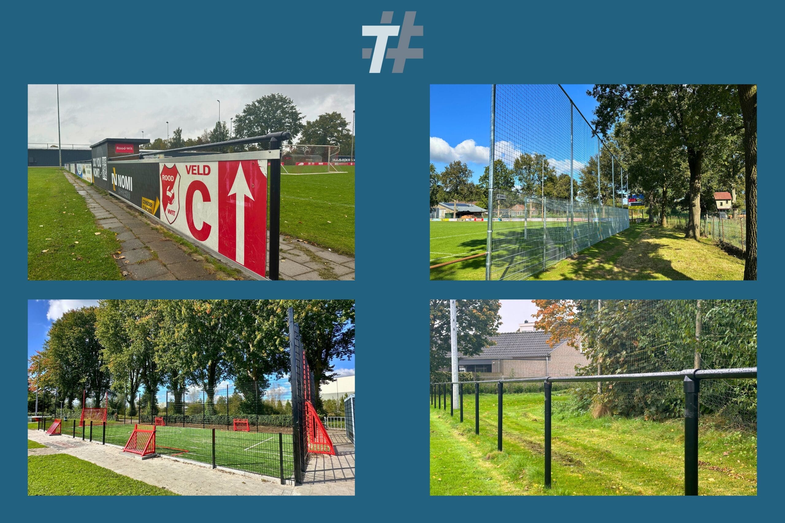 voetbalveld hekwerk en afrastering